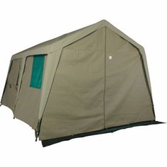 a tent with the door open on top of it, sitting in front of a white background