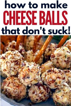 Spicy mini cheese balls with pretzel stick handles stuffed with hot pepper jelly! The perfect party appetizer for a crowd. #MiniCheeseBalls #CheeseTruffles #CreamCheeseTruffles #easycheeseballs #onastick #appetizers #easy #bites #recipe Cream Cheese Balls Recipe, Appetizer For A Crowd, Cream Cheese Ball, Hot Pepper Jelly, Mini Appetizers