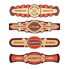 Premium Vector | Hand drawn cigar label collection 50th Birthday Cakes For Men, Classic Packaging, Mafia Party, Chocolate Wrapper, Vegas Party, Birthday Cakes For Men, Cakes For Men, Vintage Graphic Design, Packing Design