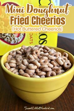 Mini Doughnut Fried Cheerios - Also known as, Hot Buttered Cheerios Fried Cheerios, Cheerios Treats, Hot Buttered Cheerios, Buttered Cheerios, Cereal Desserts, Cheerio Treats, Cheerios Recipes, Ant Control, Mini Doughnuts