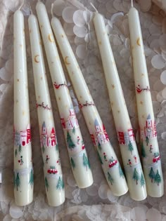 Set of 2 Christmas taper candle delivery within 3-5 days with express shipping option size 26*2.2 cm Candle Painting, Christmas Candles Diy, Candle Pattern, Snowman Candle, Candle Crafts, Candle Crafts Diy, Hand Painted Candles, Snowman Pattern, Candles Diy