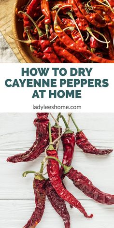 how to dry cayenne peppers at home