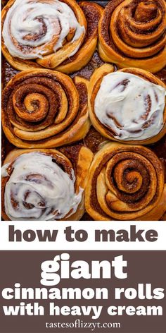 how to make giant cinnamon rolls with heavy cream