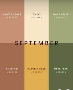 the color scheme for an upcoming album is shown in shades of brown, green and yellow