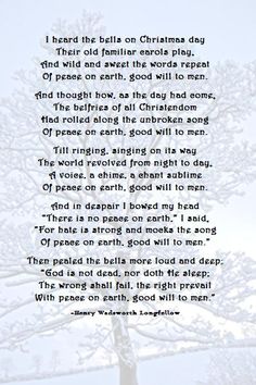 a poem written in front of a snow covered tree