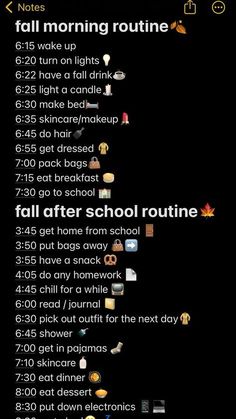 Weekend Afternoon Routine, Autumn After School Routine, Things To Do On A Day Off From School, After School Routine Checklist, Fall School Morning Routine, October Morning Routine, Halloween Morning Routine, Morning Routine Ideas For Women, Fall After School Routine