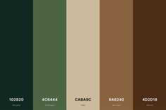 the color palette is brown and green