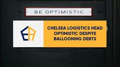 a yellow and white sign that says cheese logistics head optimistic despite ballooning debts