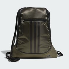 adidas Shop the Alliance II Sackpack - Green at adidas.com/us! See all the styles and colors of Alliance II Sackpack - Green at the official adidas online shop. Adidas Bags, Training Bags, Adidas Brand, Adidas Shop, New Green, Green And Black, Adidas Online, Adidas Men, Front Pocket