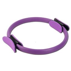 a purple bracelet with two black handles