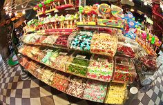 a store filled with lots of different types of candy