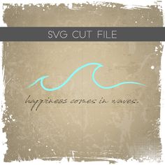 Ocean Wave Line Beach Life SVG DXF Cricut File Ocean Wave Tattoo, Simple Wave Tattoo, Grace Tattoos, Waves Symbol, Wave Stencil, Beach Silhouette, Happiness Comes In Waves, Property Logo, Waves Logo