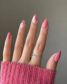 70 Almond Nail Ideas: Best Almond Shaped Nails Designs To Copy in 2022 Pink Shade Nail Art, First Time Nail Ideas, Pink Nail Colors Shades, Pink Nails Different Shades, Pink Shade Nails, Pink Shades Nails, Stylish Nails Pink, Nails For Moms, Deep Pink Nails