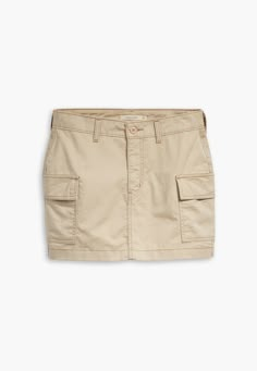 Levi's® MINI CARGO SKIRT - Mini krilo - safari Safari Skirt, Party Wear For Women, Twill Skirt, Utility Skirt, Cream Skirt, Textured Skirt, Skirt Belt, Jonathan Simkhai