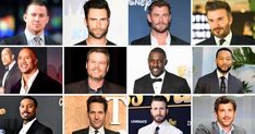 many different pictures of men in suits and ties