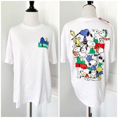 Zara Sequined Snoopy Peanuts Tshirt In White With A Small Sequined Snoopy On The Front And A Collage Of Snoopy Graphics In The Back Brand New With Tags Size Medium Shirt Top Tee Tshirt T-Shirt T Shirt Short Sleeve White Snoopy Tshirt Design, Zara White T-shirt With Cartoon Print, Playful Zara T-shirt With Cartoon Print, Zara Crew Neck T-shirt With Character Print, Zara Cartoon Print Crew Neck T-shirt, Snoopy T Shirt, Zara T Shirt, Oversized Tee Shirt, Snoopy Tshirt Redbubble