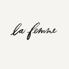 the word la ferme written in cursive writing on a white background