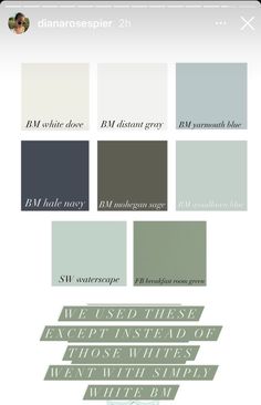 the color scheme for an interior design project