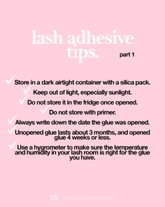 How to keep lash extension glue fresh Best Lash Glue, Lash Extensions Volume, Eyebrow Makeup Techniques, Lash Tech Tips, Eyelash Extensions Tips, Eyelash Studio, Esthetician Inspiration, Lash Extension Glue, Angels Touch