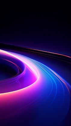 an abstract background with lines and curves in blue, pink, purple and orange colors