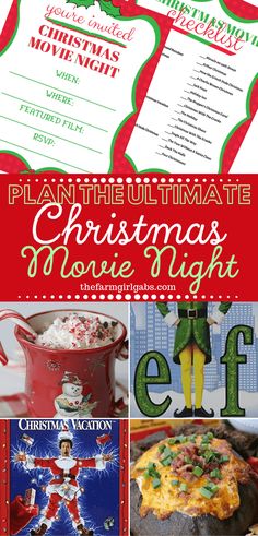 the ultimate christmas movie night printables