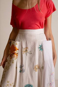 Carleen clothing, made in the USA from repurposed materials. Sustainably produced slow fashion, one of a kind and signature prints. Past Lives, Party Skirt, Signature Print, Hand Picked, Slow Fashion, Custom Items, Dinner Party, Table Cloth, Vintage Inspired