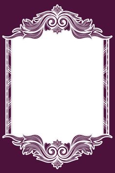 an ornate frame on a purple background