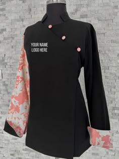 Title: New Design Patterned Sleeve Chef Coat for Women Chef Gift Free Embroidery Unisex Restaurant Cafe Bakary Pub CIFwear personalised EMBROIDERED unisex long sleeve chefs jacket fastening with visible press studs available in 24 colours and in multiple sizes ranging from XS up to 4XL. Very stylish and easy to unbutton chef jacket thanks to its press studs. The unisex chef's jacket is available in many variations, with short sleeves, plus size chef jacket sizes starting from 5XL up to 7XL, with Women Bartender, Chef Jackets Design, Chefs Jacket, Bartender Uniform, Women Chef, Jacket For Man, Chef Restaurant, Chef Jackets, Chef Clothes