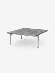 Poul Kjaerholm PK61 Coffee Table in Grey Marble by Fritz Hansen - MONC XIII Poul Kjaerholm, High End Furniture, Borge Mogensen, Black Coffee Tables, Metal Table Legs, Small Coffee Table, Fritz Hansen, Grey Marble, Vintage Chairs