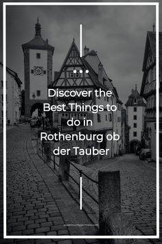 Historic street scene in Rothenburg ob der Tauber with medieval architecture and tour guide text overlay. Fairy Tales, Things To Do, Germany