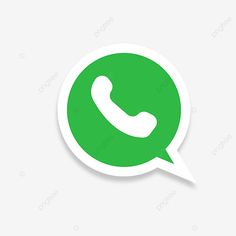 a green phone icon with a long shadow in the middle, on a white background