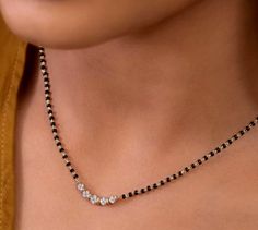 Bewitching Gold Plated Mangalsutra | eBay Diamond Black Beads Mangalsutra, Cute Mangalsutra, Diamond Mangalsutra Designs Unique, Diamond Black Beads, Mangalsutra Simple, Solitaire Mangalsutra, Modern Mangalsutra Designs, Indian Mangalsutra, Indian Jewelry Gold