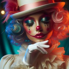 Clown Art, Circus Costumes, Poison Ivy Costumes, Joker Face, Makeup Photo, E.t Art, Circus Costume, Clown Faces, Custom Costumes