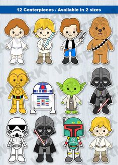 star wars stickers with different characters