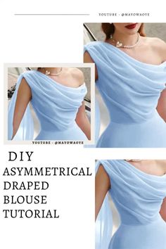 A step by step pattern making tutorial on how to make an off shoulder draped blouse… #patternmaking #offshoulderblouse Draped Neckline Pattern, Drape Shoulder Dress, Types Of Off Shoulder Sleeves, Draped Off Shoulder Sleeve Pattern, How To Sew Drapes, Draping Pattern Making, Draped Sleeve Pattern, How To Drape A Dress, How To Cut Blouse Step By Step