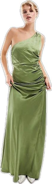 Green Ruched Floor-length Evening Dress, Green Ruched Bodice Evening Dress, Green Ruched Maxi Dress With Fitted Bodice, Green Draped Prom Dress, Green Floor-length Bias Cut Evening Dress, Green Sleeveless Satin Prom Dress, Green Sleeveless Bias-cut Satin Dress, Fitted Green Maxi Dress With Bias Cut, Green Bias Cut Satin Dress For Formal Occasions