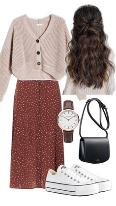 Modest Fitted Outfits, Fall Outfit Work Office Chic, Cute Outfits California, Elegant Outfits For Women Casual, Red Skirt Fall Outfit, Modest And Stylish Outfits, No Heels Work Outfit, Summer Work Outfits Women Office, Modest Skirt Outfit Ideas