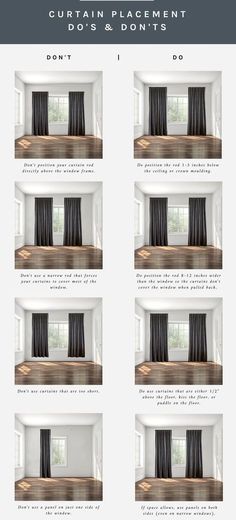 the curtain placement guide for curtains and drapes