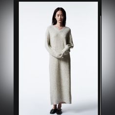 Never Use Dress With Tag Modest Dresses, Zara Dresses, Knit Dress, Colorful Dresses, Long Sleeve Dress, Zara, Womens Dresses, Knitting, Grey