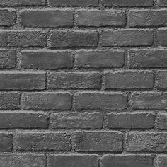 CR81400 Metallic Black Brick Wallpaper Dark Brick Wallpaper, Gray Brick Wallpaper, Brick Wallpaper Black, Black Brick Background, Black Brick Wallpaper, Black Brick, Finishing Materials, Brick Wallpaper, Classic Interior