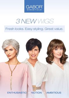 Come check out our 3 NEW Gabor styles! Click the link below to shop now! #wig #wigs #gabor #gaborwigs #new #newstyles #wigstduio1 #threenewstyles Gabor Wigs, Hollywood Legends, The Salon, Natural Texture, Hair Pieces, Click The Link