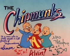 the chipmuns poster with cartoon characters on it