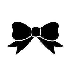 a black bow on a white background