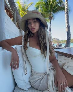 10 Chic Beach Outfits Perfect For The Summer Season Chic Beach Outfit, Platform Heels Boots, Thigh High Boots Heels, White Swimsuit, Neutral Outfit, Beach Look, High Leg, Summer Season, Polished Look