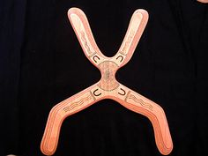 a pair of wooden clothes hangers on a black shirt