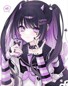 Kuromi Friends, Don't Touch My Phone Wallpapers Cute, Purple Hair Anime, Kuromi Pfp, Kuromi Anime, Violet Wallpaper, Anime Purple, Characters From Movies