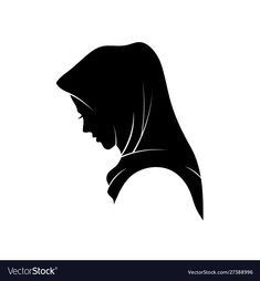 a woman's head with a hood on