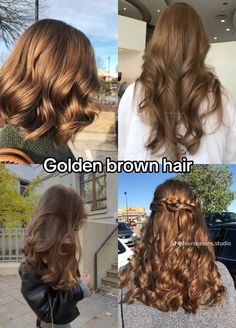 Hair Shades Of Brown, Golden Brunette Hair Color, Natural Brown Hair Color Ideas, Short Golden Brown Hair, Golden Brown Hair Colors, Shades Of Brown Hair, Golden Brown Hair Color, Brown Hair Shades