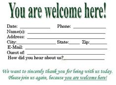 Visitor Card Template You Can Customize within Church Visitor Card Template Word