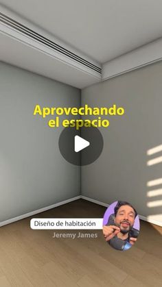 a virtual view of an empty room with the caption above it that reads, aprrovechando el espaccio